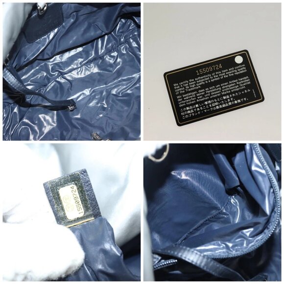 CHANEL Cococoon Tote Bag Nylon Gray Silver CC Auth - Picture 14 of 15